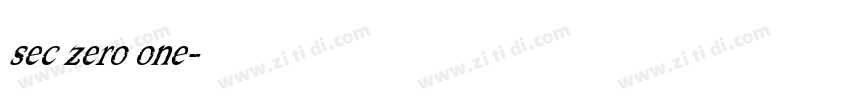 sec zero one字体转换